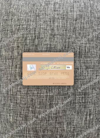 Ethiopia Awash International Bank visa debit card photolook back